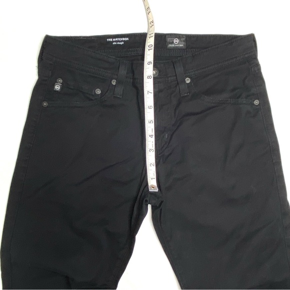 AG Adriano Goldschmied The Matchbox Slim Straight Black Jean Size 29 - Picture 11 of 13